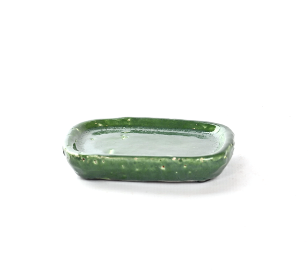 Green Ceramic Soap Dish