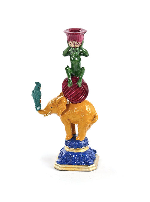 Elephant & Monkey Candle Holder
